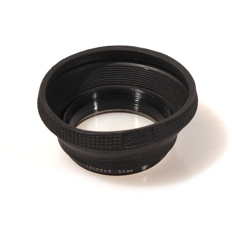 52MM WIDE ANGLE LENS HOOD, RUBBER W/UV FILTER