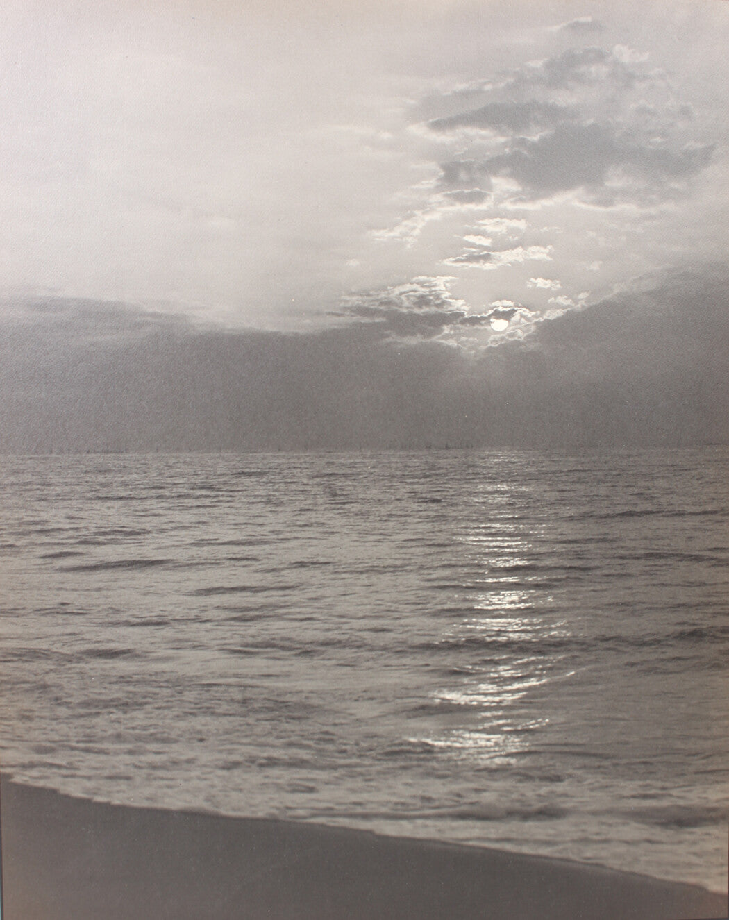 Vintage Silver Print Photograph 19x15 Wall Art Ringing Cloud Edges Light