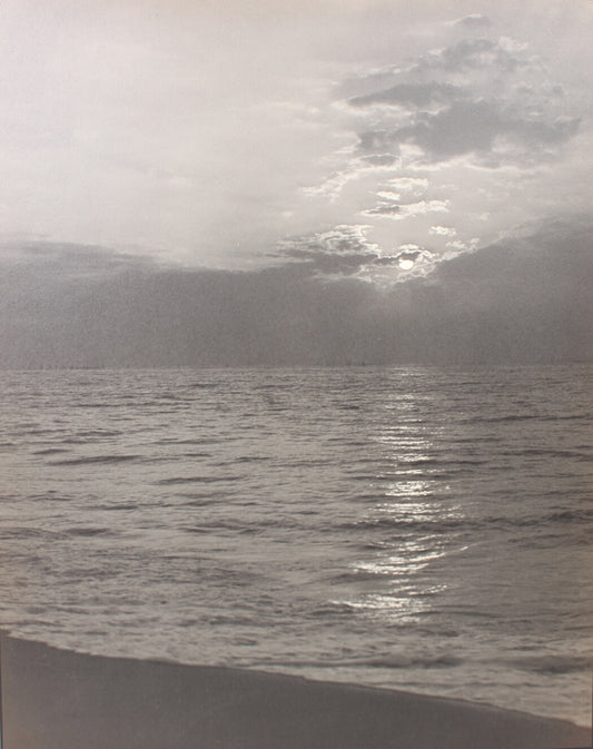 Vintage Silver Print Photograph 19x15 Wall Art Ringing Cloud Edges Light