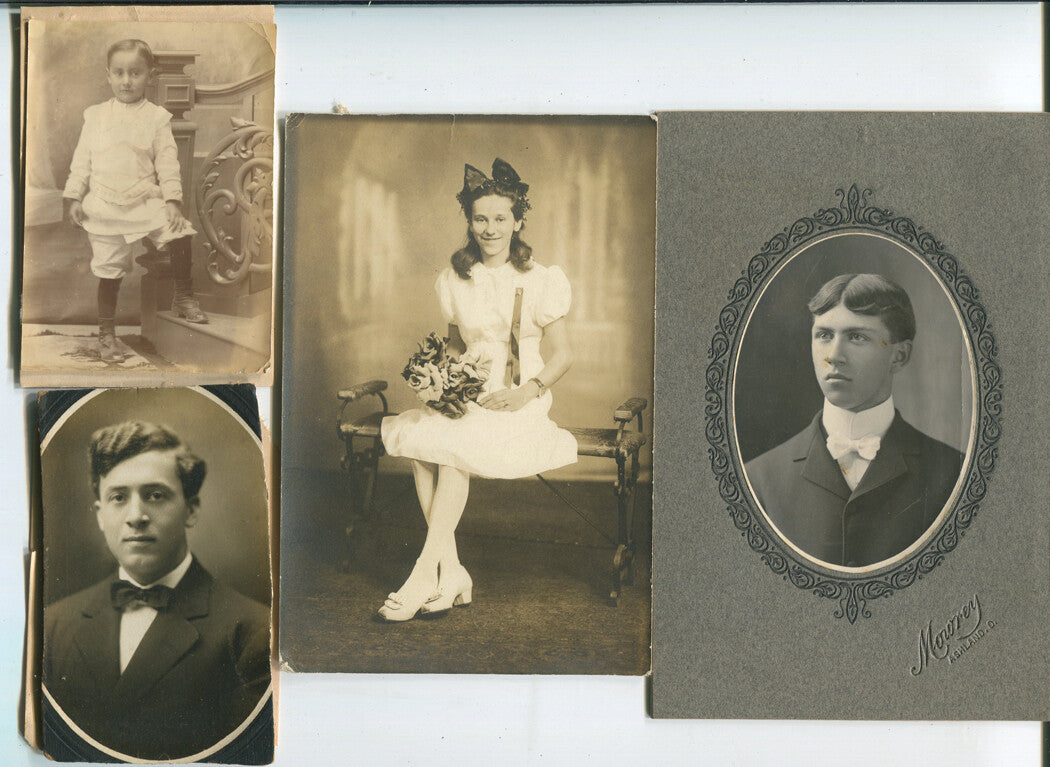 Vintage family photo collection – 18 original photos in mixed sizes (1x1.5–6x4) for collage, scrapbooking, gallery wall