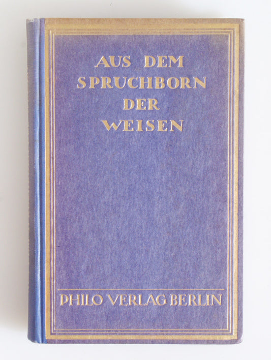 AUS DEM SPRUCHBORN DER WEISEN HARDCOVER