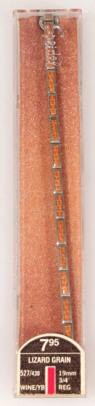 LIZARD GRAIN PATTERN 19MM 3/4 WATCH BAND NIP