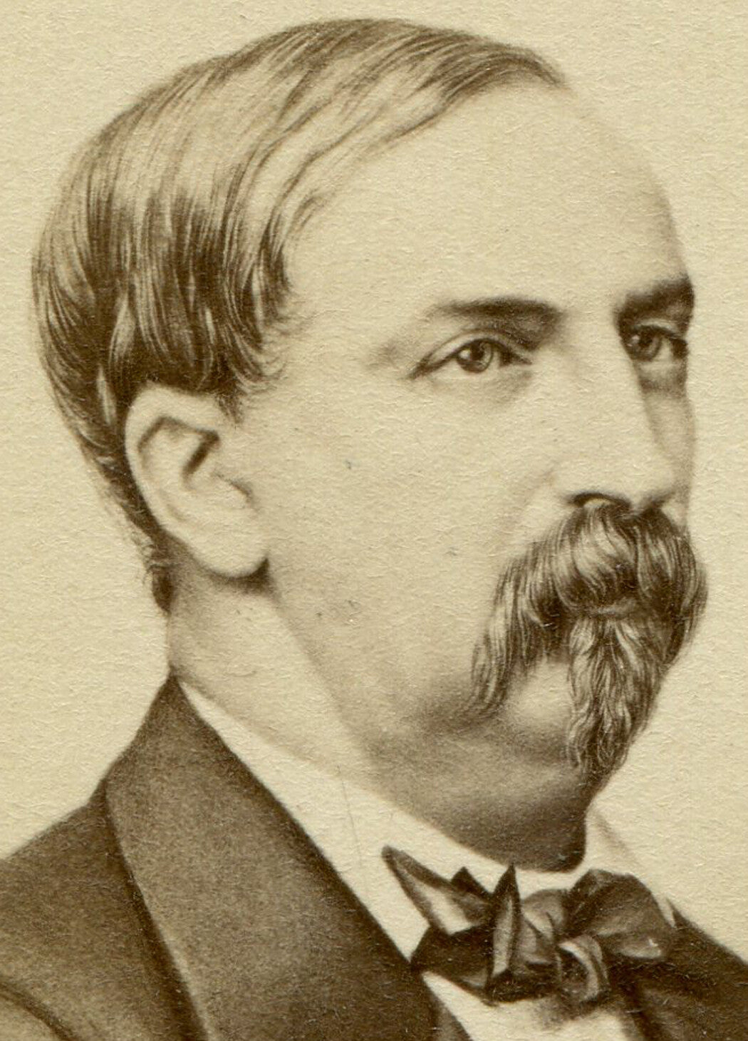 PROMINENT FRENCH FIGURE, MALE. ARTISTICALLY ENHANCED CDV, ID ON BACK. PARIS.