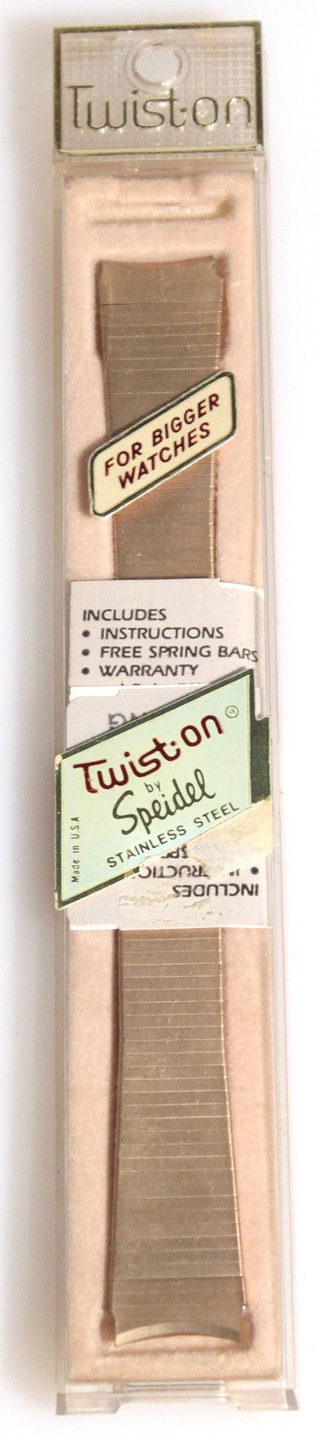 TWIST-ON BY SPEIDEL STAINLESS STEEL GOLD COLORED WATCH BAND