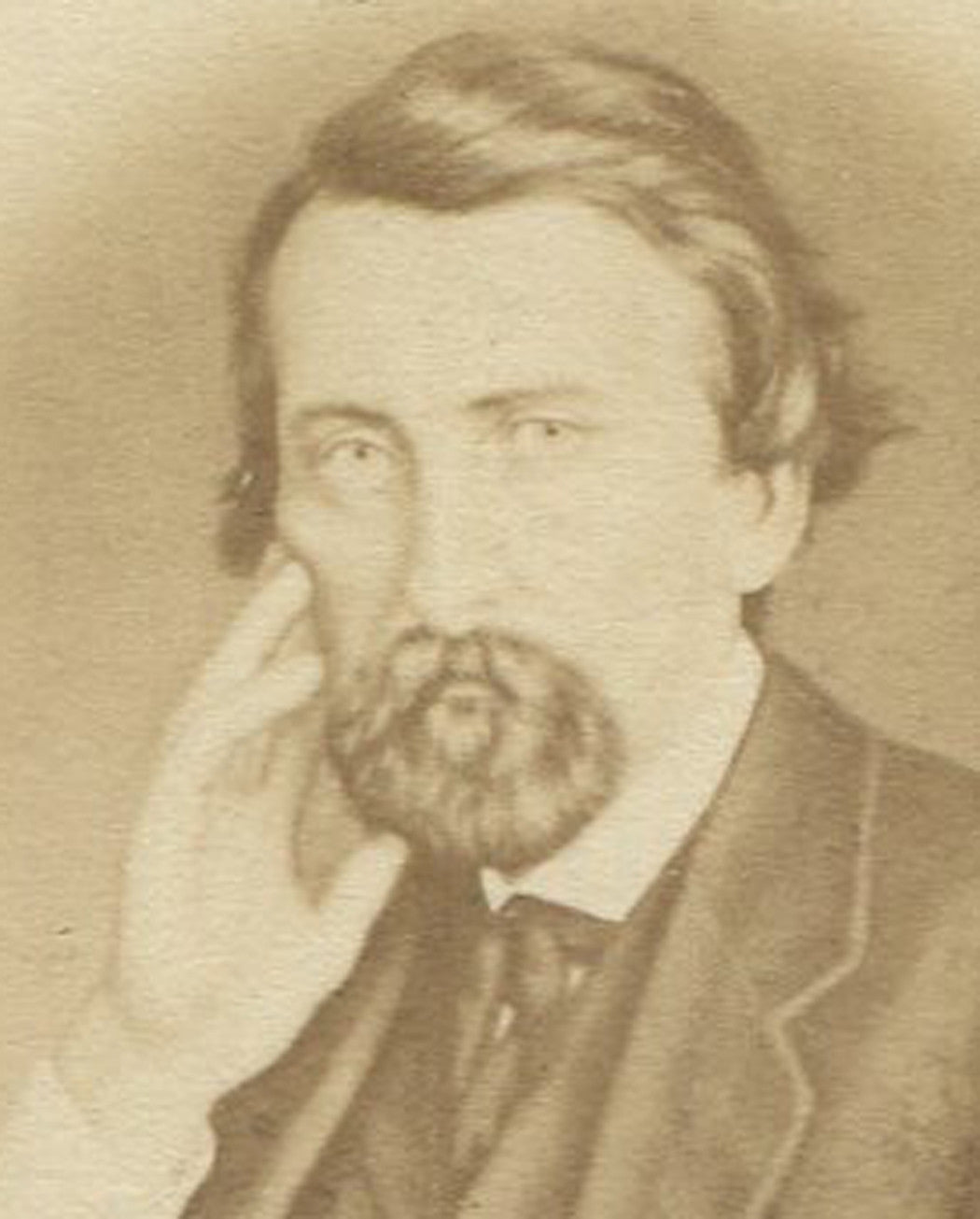 PORTRAIT OF MAN, PAINTERLY QUALITY. CDV, PITTSBURGH, PA.