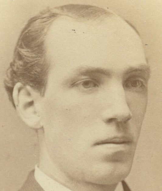 CDV STUDIO PORTRAIT MAN W/ BOW TIE FROM BOSTON, MASS, BY MCCORMICK