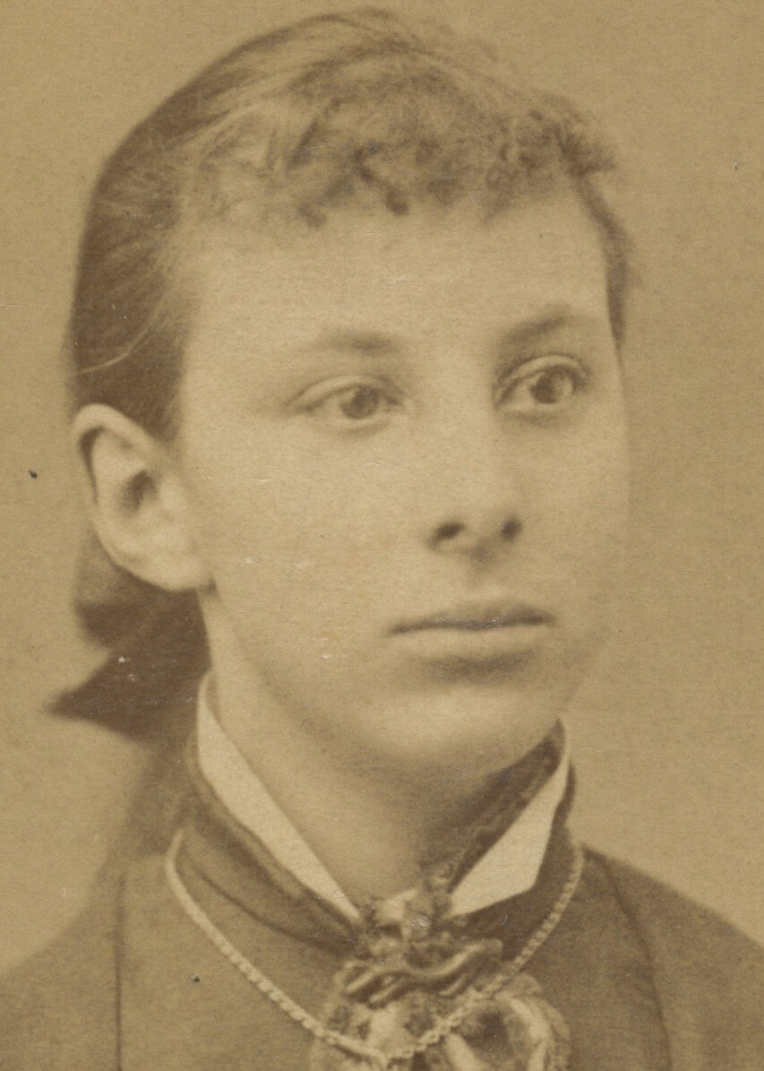 LOWELL, MASS, PHOTO BY HALL, YOUNG LADY W/ PRETTY DRESS