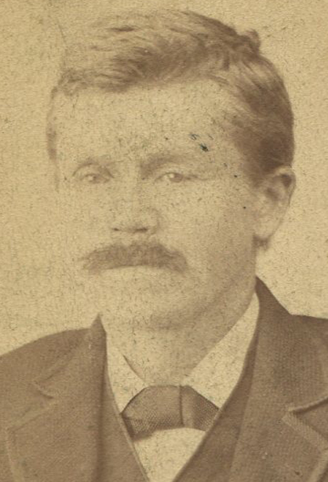 BANKER LOOKING MAN WITH MUSTACHE. CDV. WOODS RUN, WASHINGTON CO., PA.