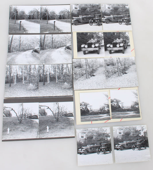 AMATEUR STEREOVIEWS, SILVER PRINT 9 SET.
