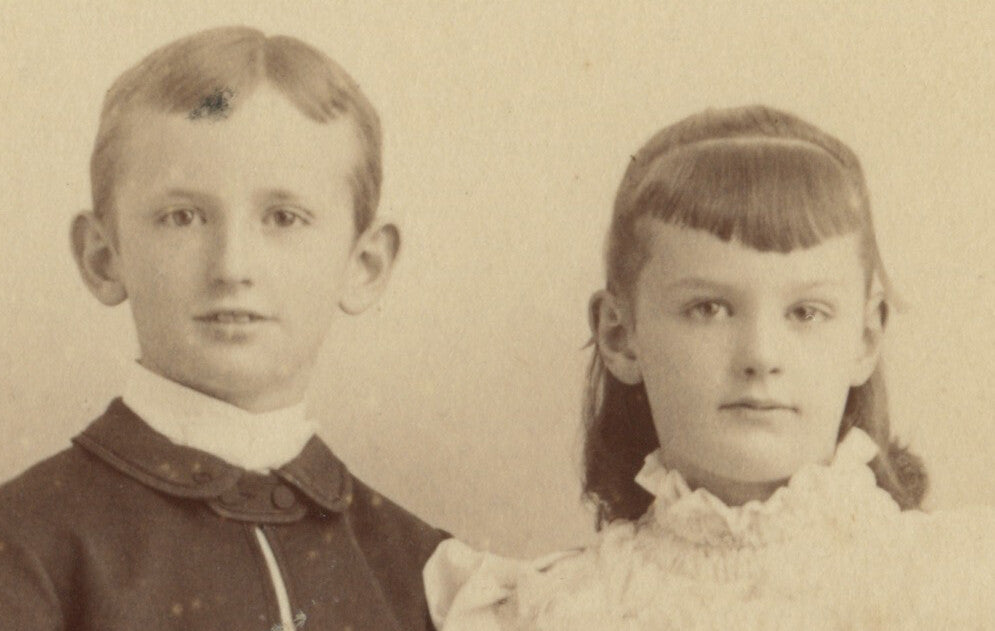 BROTHER + SISTER FROM SAN FRANCISCO, CA, 1892 PHOTO