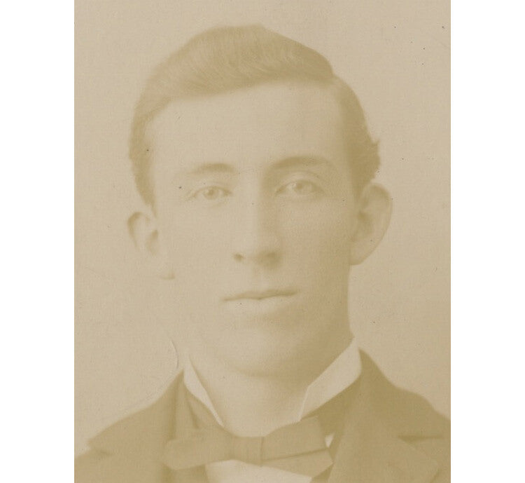BROOKVILLE, PA, PHOTO BY HALL, MAN W/ NICE SUIT, WRITING ON BACK