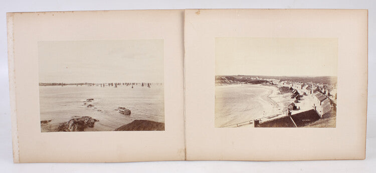 BEAUTIFUL ALBUMEN PHOTOS OF PORT ERROLL, CRUDEN BAY, SCOTLAND - SET OF TWO