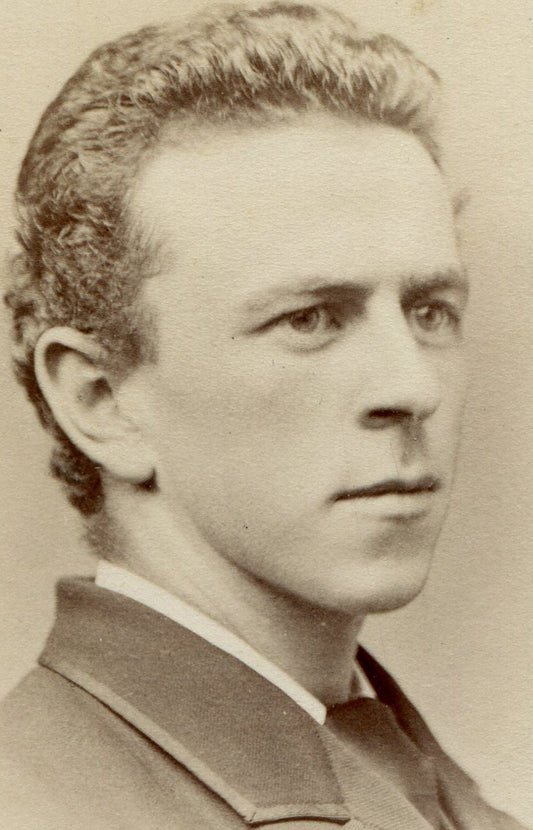 VERY HANDSOME MAN WITH WAVY HAIR. CDV. BOSTON, MASS.