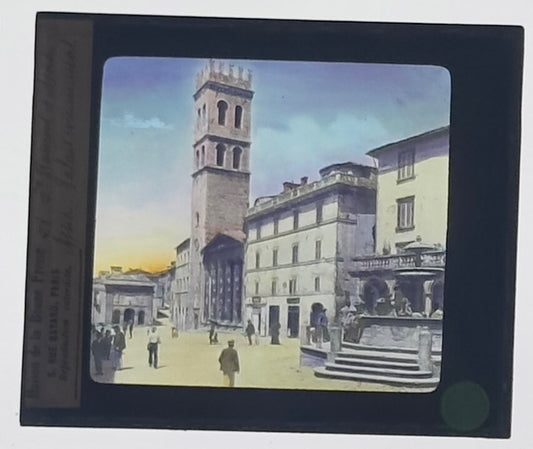 VINTAGE LANTERN SLIDE "Terre Sainte"  3.25X4IN