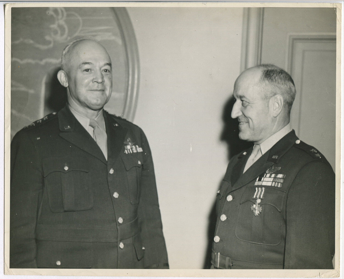 Vintage 1943 WWII U.S. Generals Arnold & Royce 8x10 B&W Photo – Original, Authentic, Not a Copy