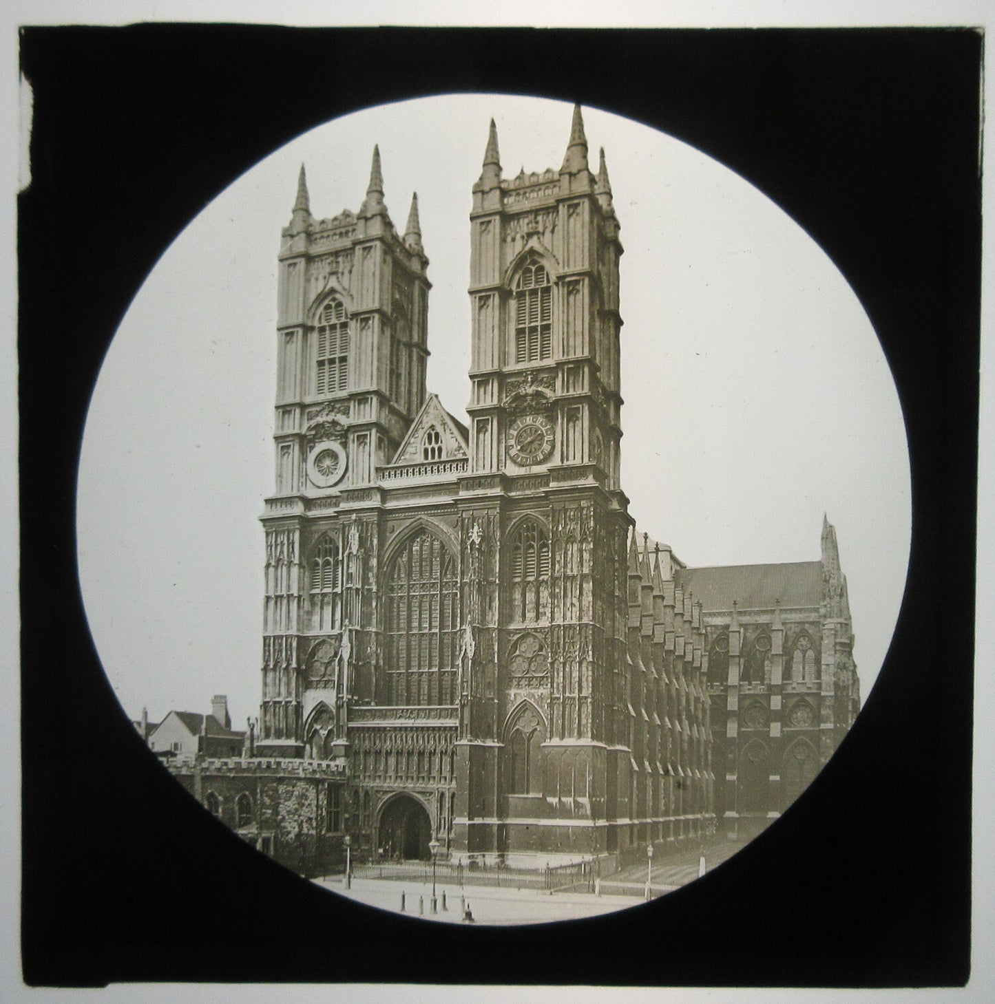 WESTMINSTER ABBEY, LONDON, ENGLAND. LANTERN SLIDE.