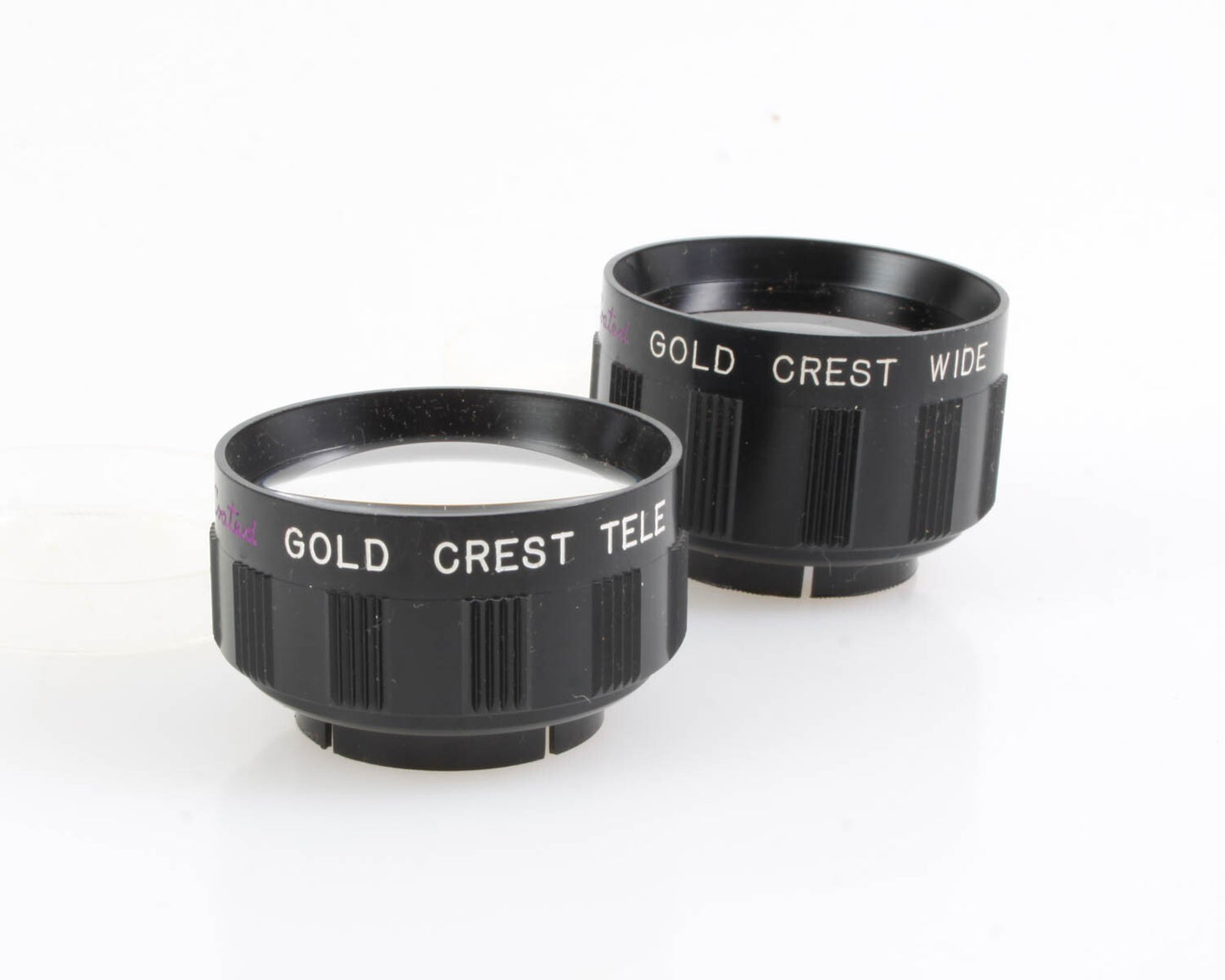 VINTAGE GOLD CREST TELE/WIDE ANGLE OPTISET MODEL 20 LENS SET W/ CASE