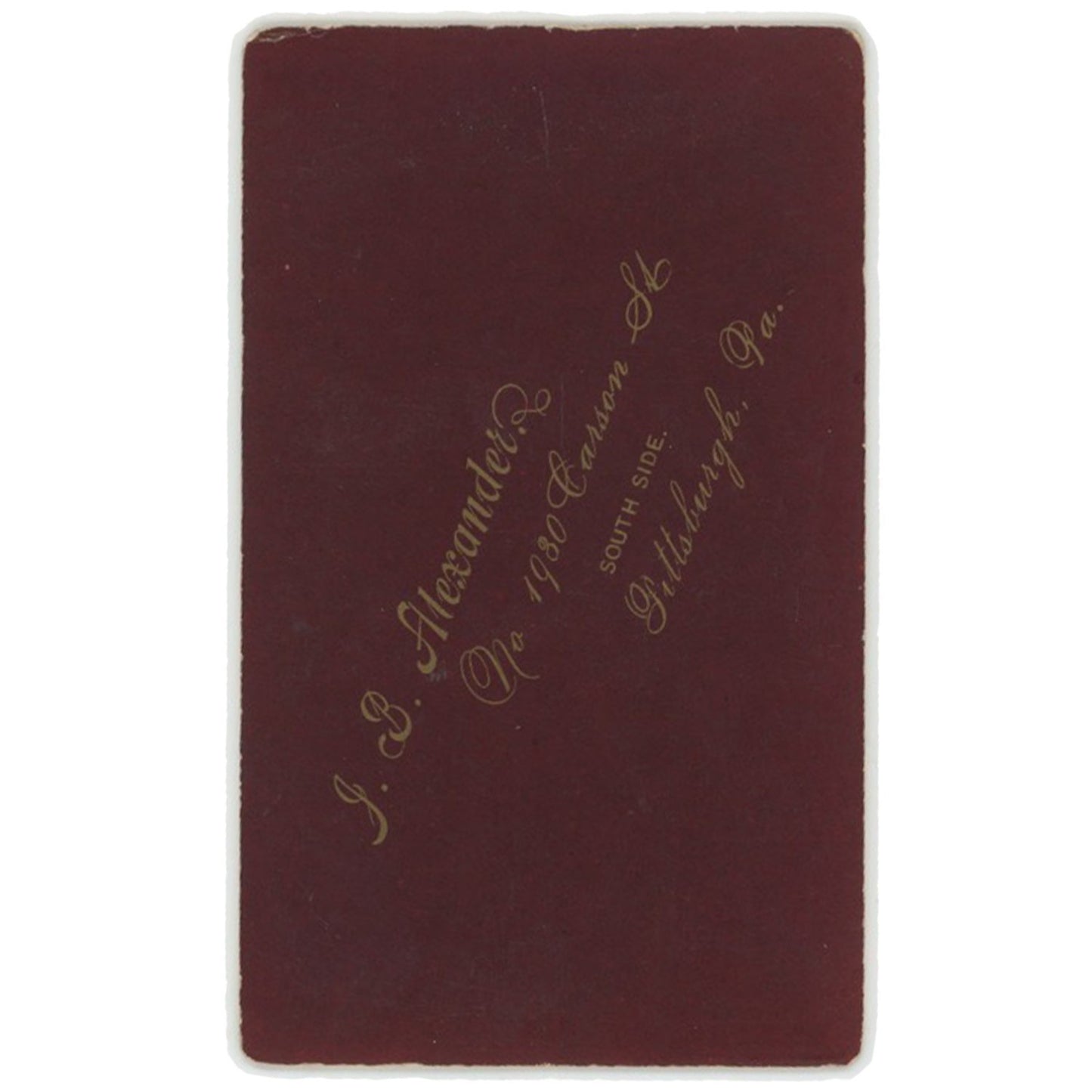 VINTAGE CDV - LITTLE GIRL SOUTH SIDE PITTSBURGH PA