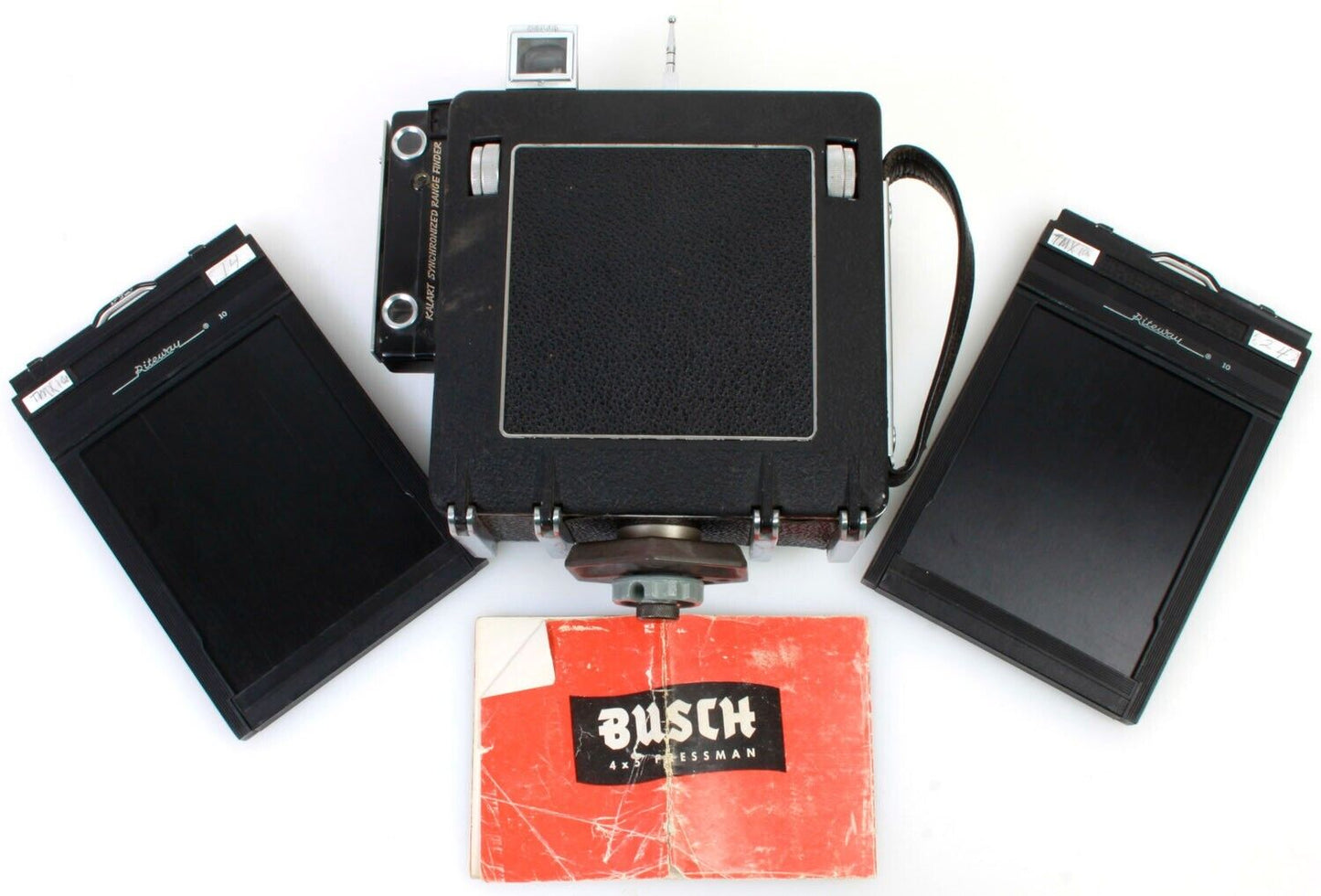 Busch Pressman 4x5 Folding Camera w/135mm f/4.7 Lens & 2 Backs
