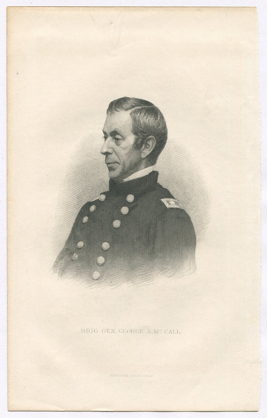 BRIG.GEN.GEORGE A.McCALL USA. LITHOGRAPH 9.5X6 INCHES.