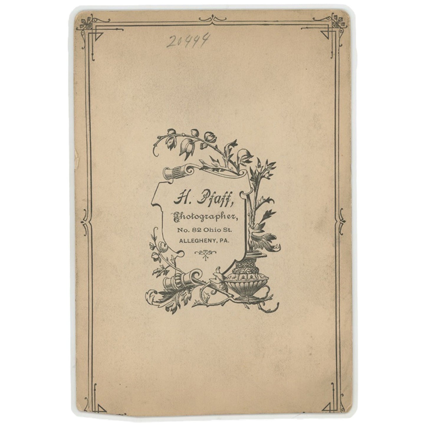 CABINET CARD - AFRICAN AMERICAN WOMAN W LACE SCARF AND EARRINGS - ALLEGHENY PA