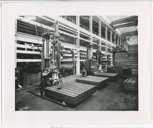 WESTINGHOUSE MACHINING, EAST PITTSBURGH, PA. BLACK AND WHITE SILVER PRINT 8X10