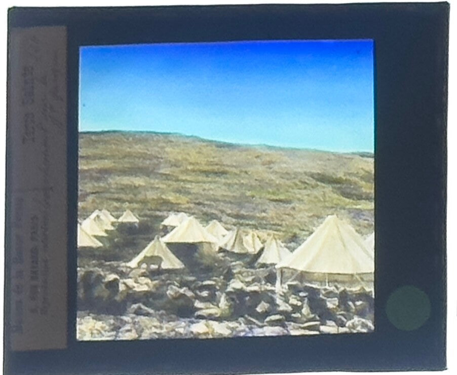 VINTAGE LANTERN SLIDE "Terre Sainte" 3.25X4IN