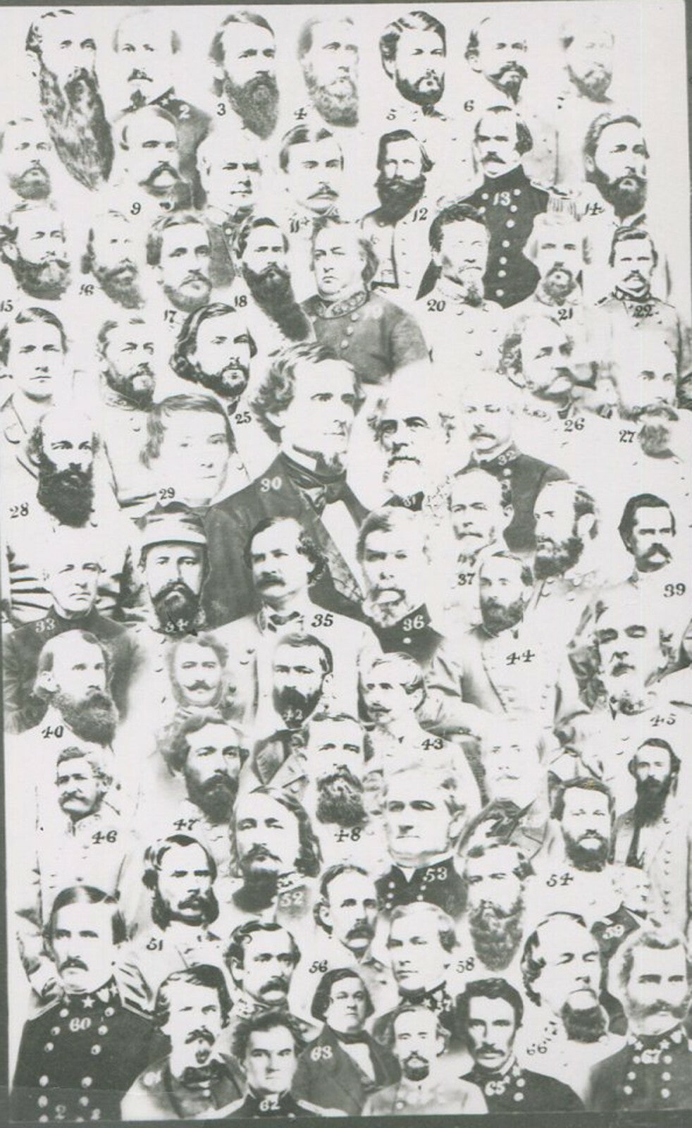 CIVIL WAR CONFEDERATE GENERALS, CSA. COLLECTION OF PHOTOS. 8x10 REPRODUCTION
