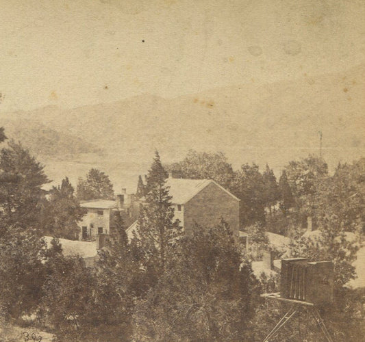 WEST POINT AND THE HUDSON. STEREOVIEW.