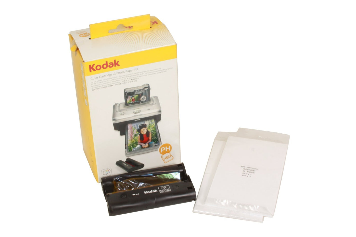 Kodak PH-160 Color Cartridge & Photo Paper - 1 (40) Cartridge + 40 Sheets