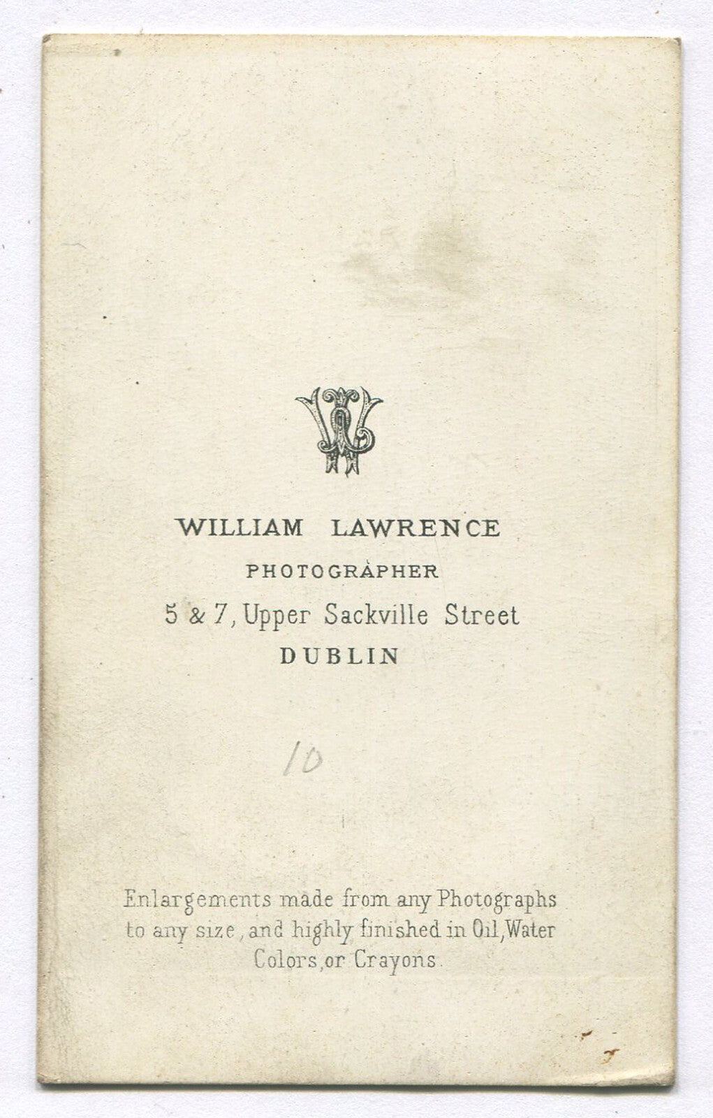 STOUT WOMAN, STANDING POSE. CDV. DUBLIN, IRELAND.