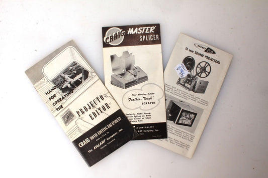 Craig Movie Editing info Booklets Set of 3