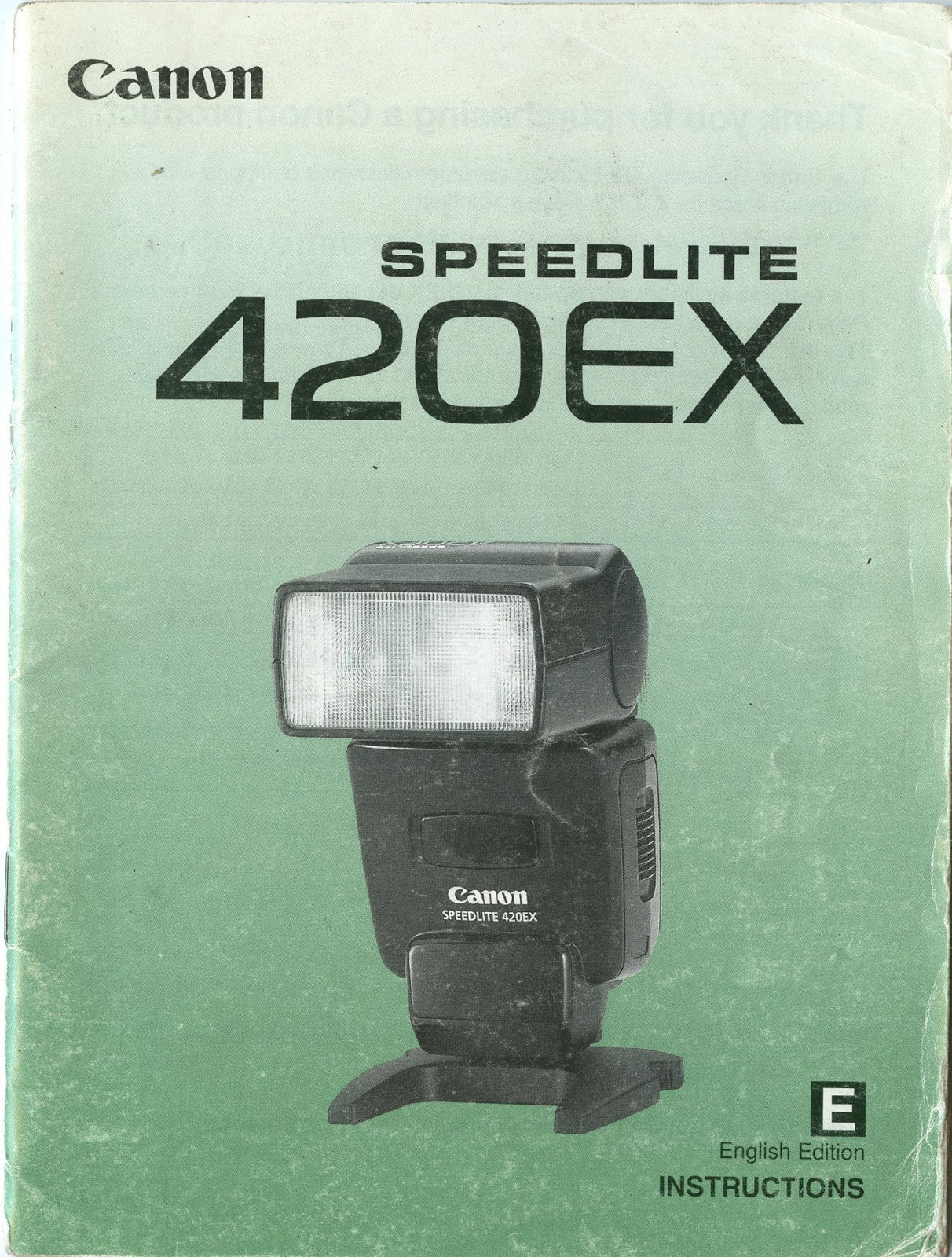 Original Manual for Canon 420EX Speedlite Flash
