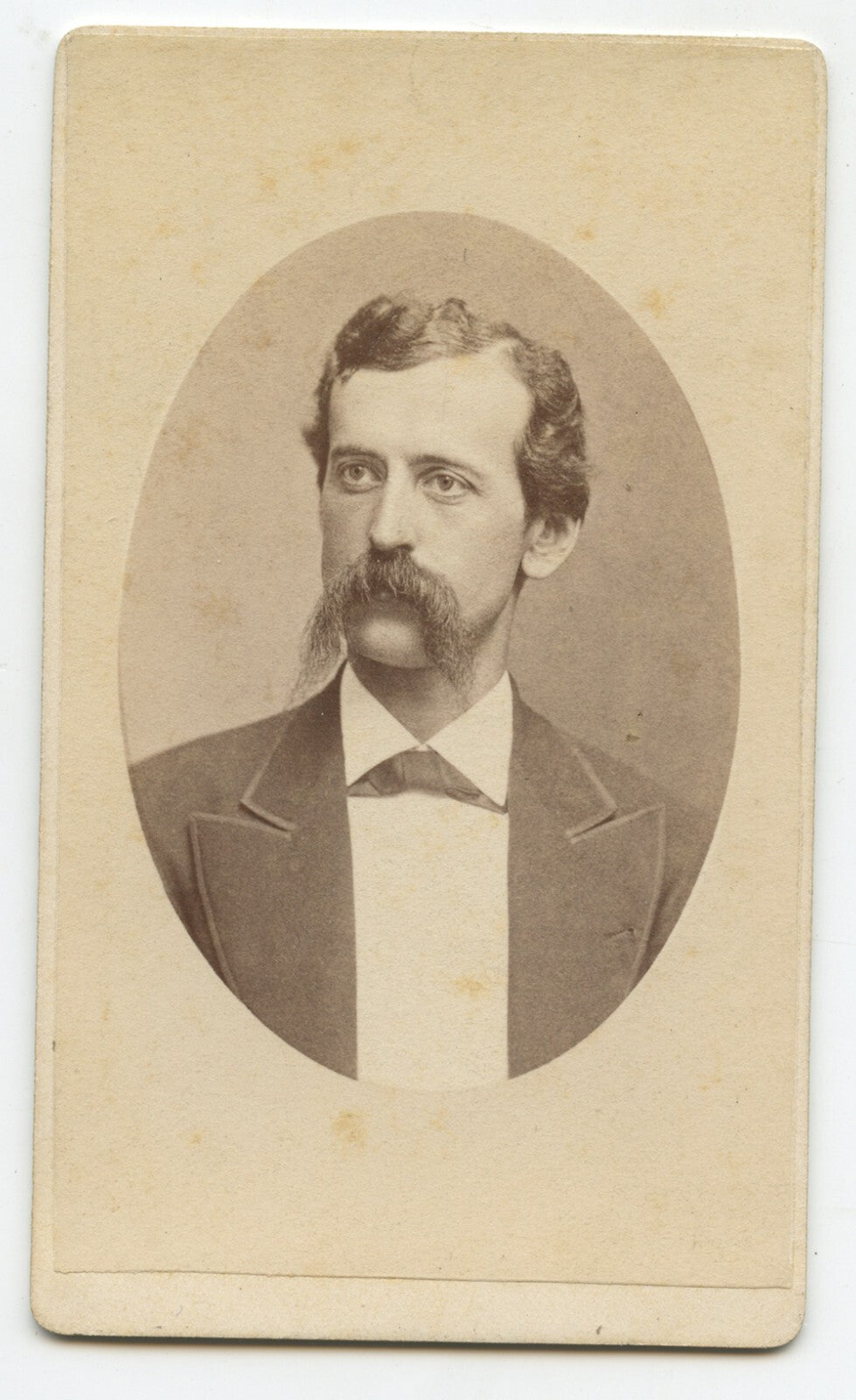 CDV PORTRAIT MAN W/ GREAT MUSTACHE FROM PHILLY, PA, BY ROTHENGATTER