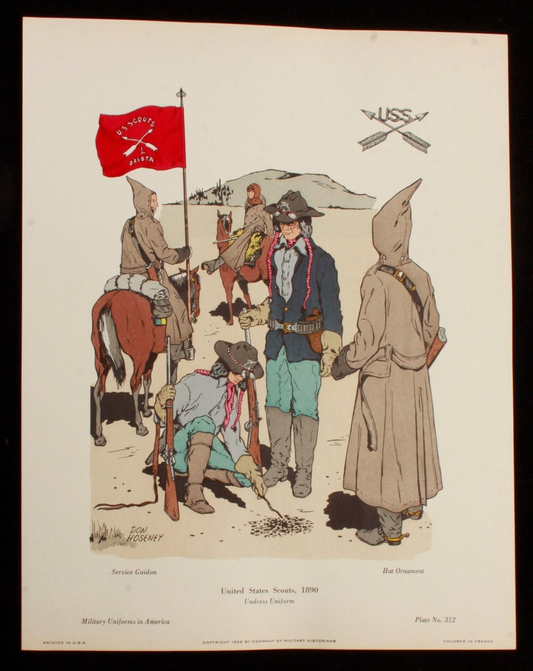 United States Scouts 1890 Illustration 11x14