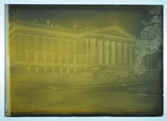 5x7 Glass Plate Negative 1920s Large Building Classical Architecture Photo