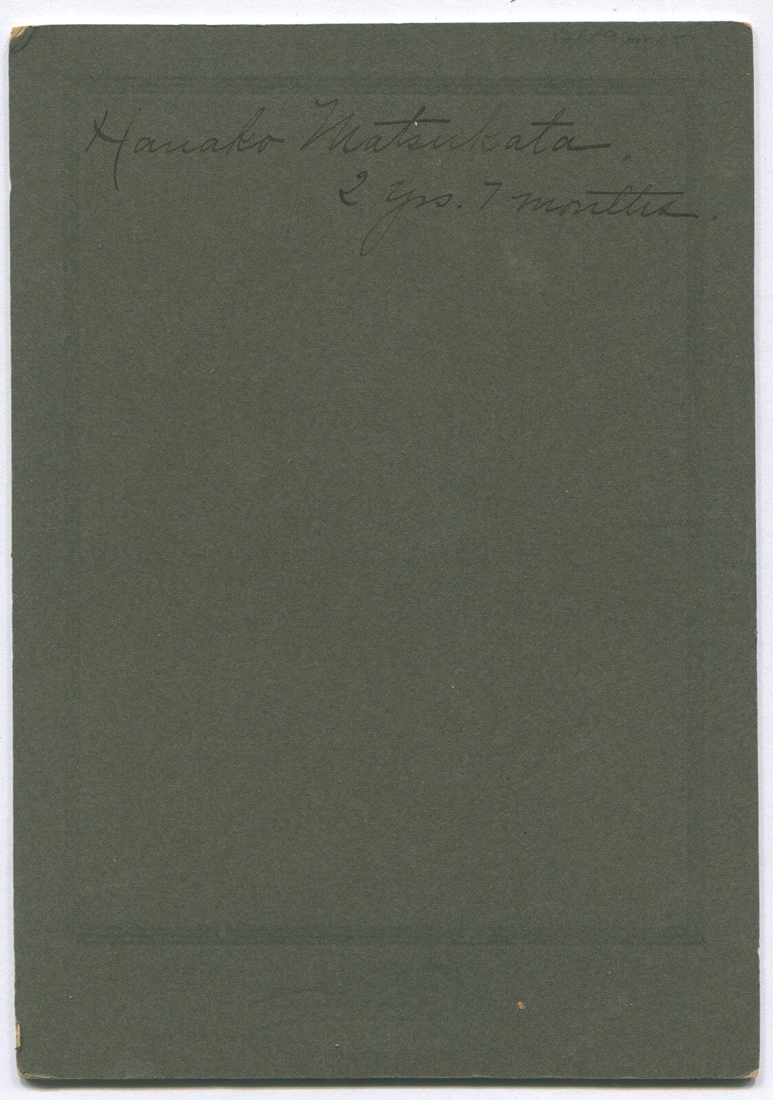 VERY YOUNG JAPANESE GIRL, TRADITIONAL DRESS. ID ON CARD BACK. 1900-20s