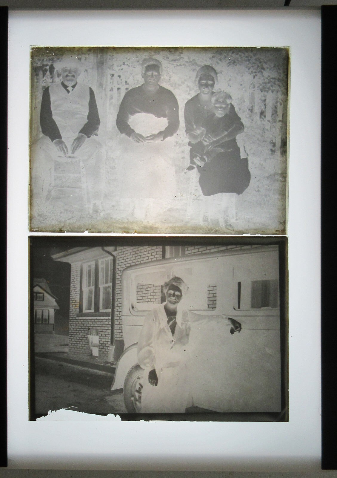 AMERICAN LIFE, HOME, AUTO, SCHOOL AND FAMILY. 5X7 GLASS NEGATIVES. 5 SET.