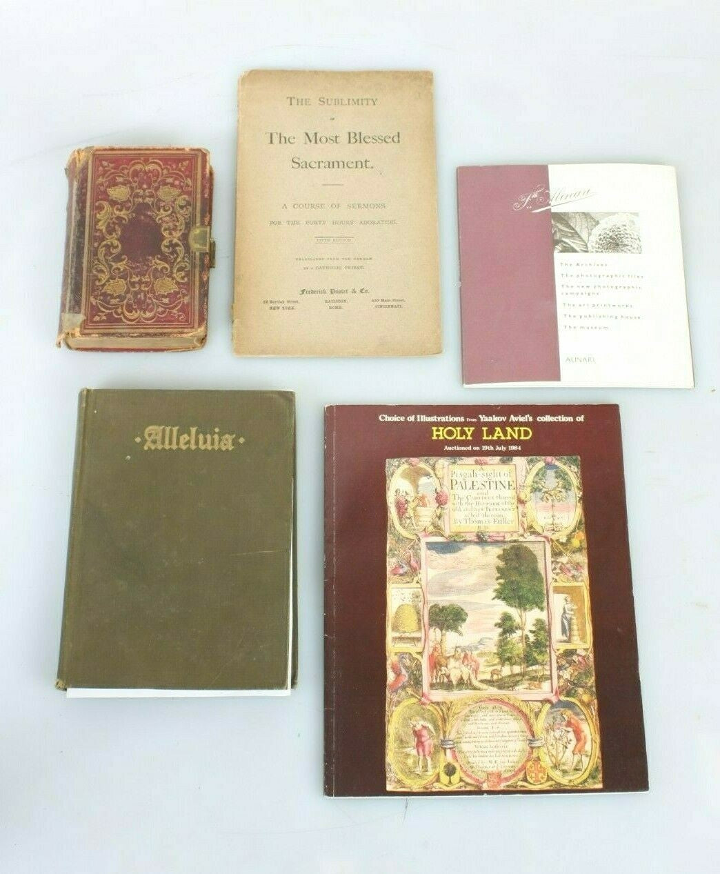 Vintage Religious Books Set of 5 - 19th-20th Century