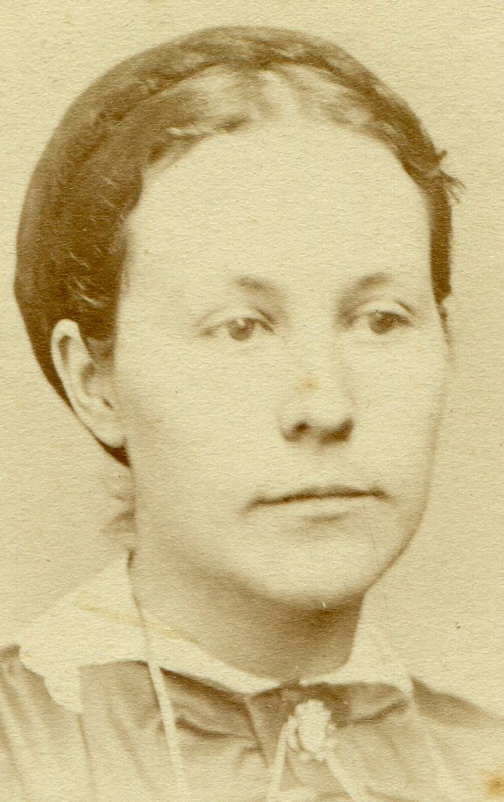 WOMAN W/BRAIDED HAIR STYLE. CDV. HILLSBORO BRIDGE, N.H.