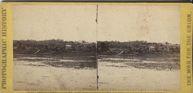 1865 STEREOVIEW OF BULL RUN BATTLEFIELD W/ TAX STAMP, BY MATHEW BRADY