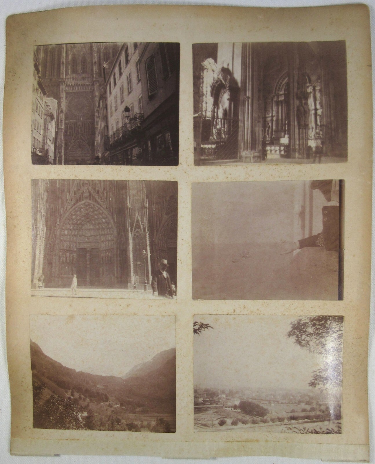 ARCHITECTURE/SCENIC VIEWS OF ITALY. 12, 3.37X4.5 ALBUMENS ON 13.5X11 IN. 1 PAGE.