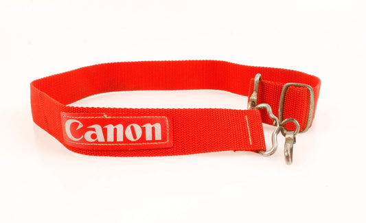 Vintage Canon Camera Strap RED