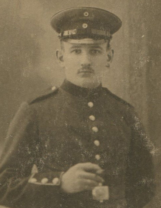 Vintage WWI Photo Postcard - Soldier Holding a Cigarette, Authentic World War I