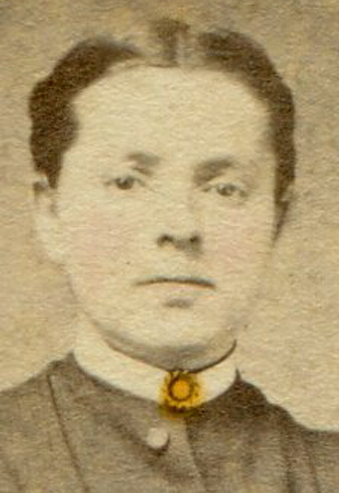 WOMAN, STANDING POSE W/STUDIO PROP. CDV. DAUPHIN COUNTY, PA.