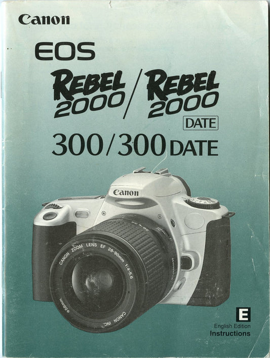 Original Manual for Canon Rebel 2000 Camera