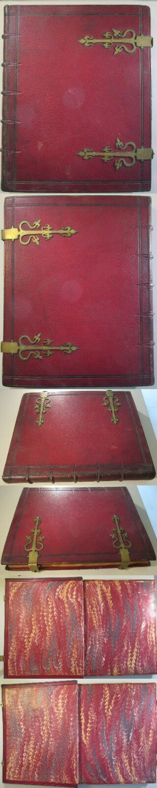 BEAUTIFUL VINTAGE PHOTO ALBUM EUROPEAN RELIGIOUS ARTWORK. ALBUMENS. 120 PAGES