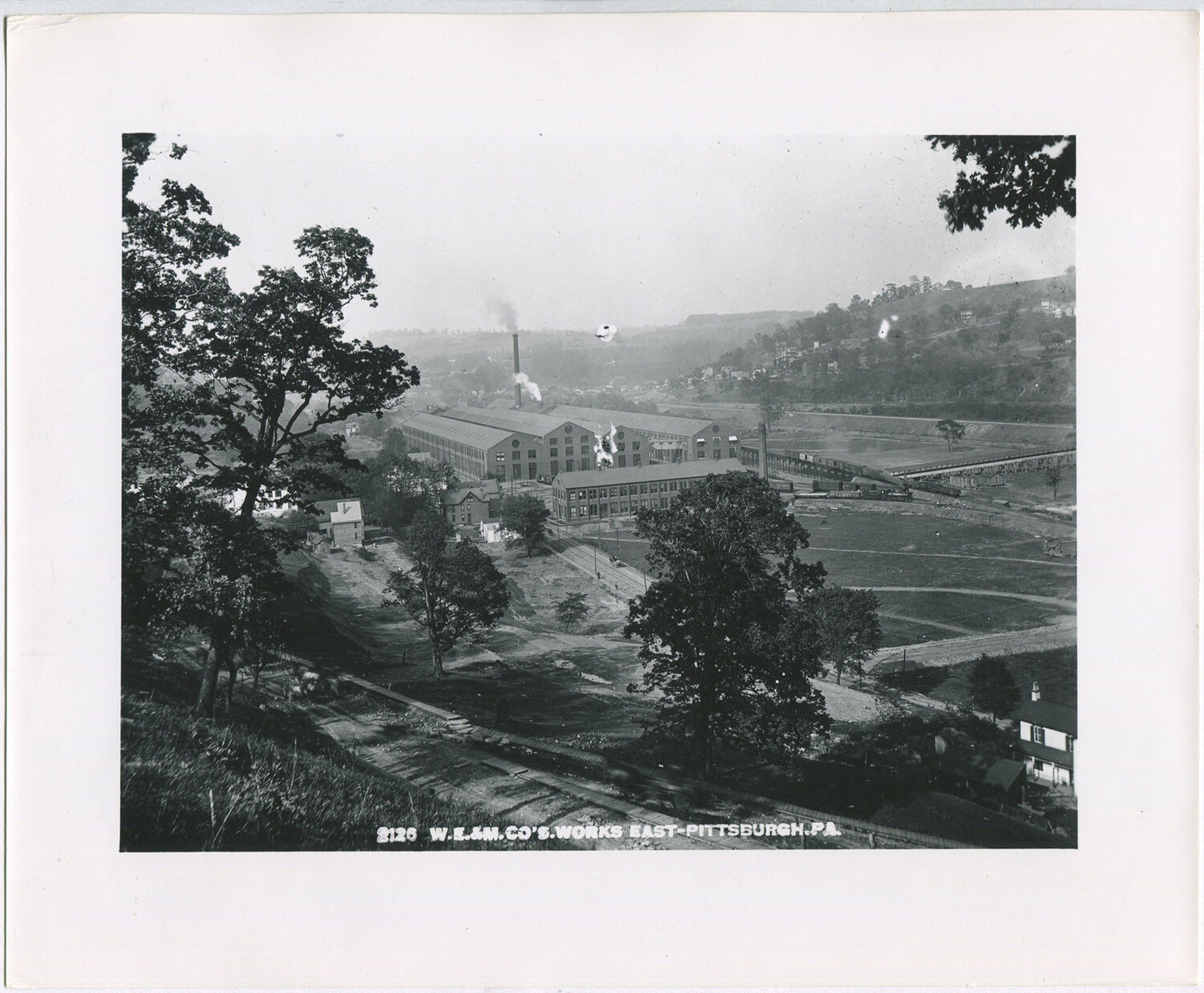 WESTINGHOUSE WORKS, EAST PITTSBURGH, PA. BLACK AND WHITE SILVER PRINT 8 X 10.