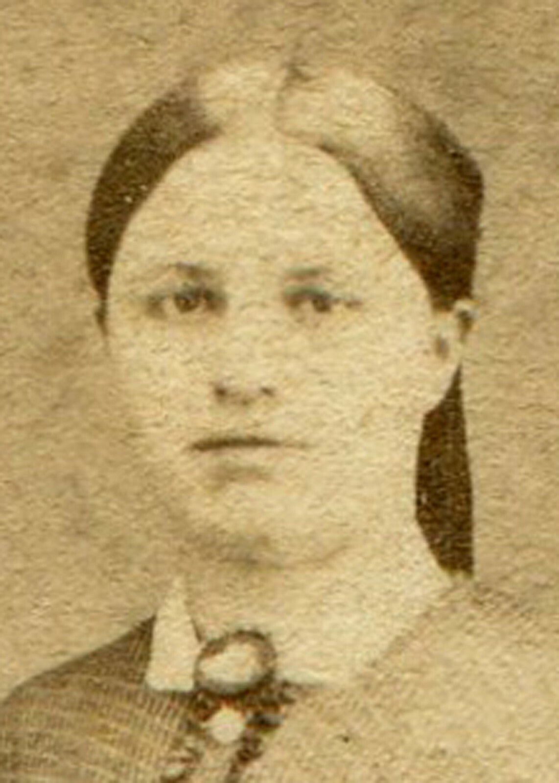 CIVIL WAR ERA TAX STAMP, CDV. WOMAN POSED NEAR LOVELY DRAPES. CLYDE, OHIO.