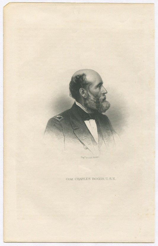 COM. CHARLES BOGGS, USN, USA. LITHOGRAPH 9.5X6 INCHES.